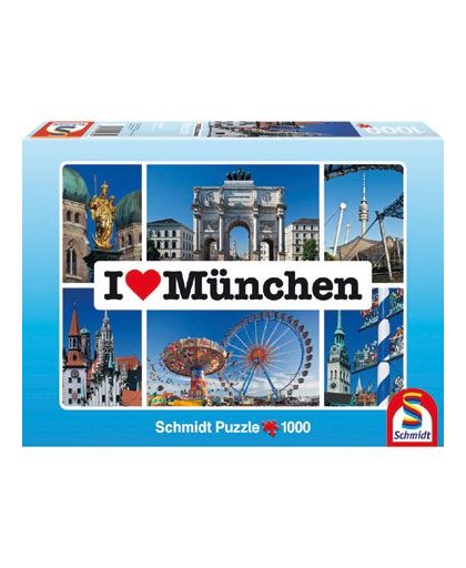 Schmidt puzzel I love München 1000 stukjes