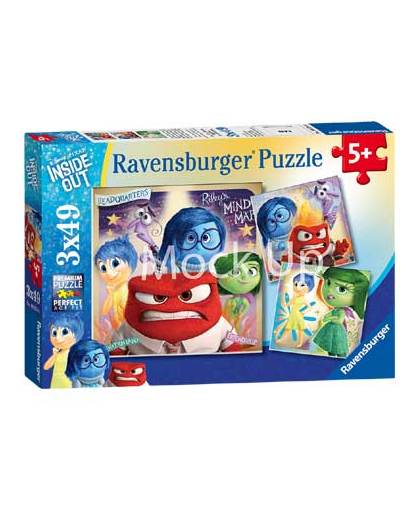 Ravensburger Inside Out: Emotioneel Avontuur 3 Puzzels 49 stukjes