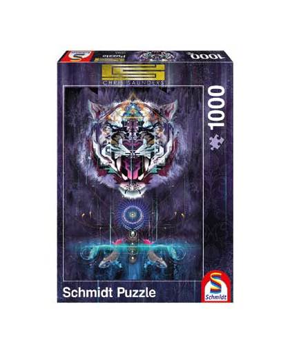 Puzzel Grommende tijger - 1000 stukjes