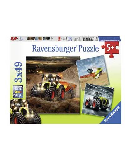 Ravensburger Claas: Axion, Lexion, Xerion puzzel - 3 x 49 stukjes