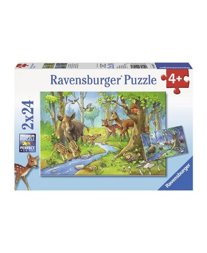 Ravensburger Dieren uit het Bos 2 Puzzels 24 stukjes
