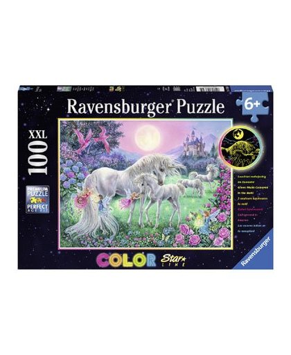 Ravensburger Starline puzzel Eenhoorns in de maneschijn - 100 stukjes