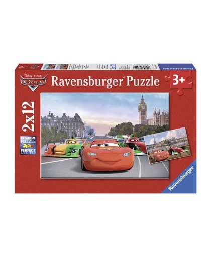 Ravensburger puzzel Bliksem McQueen en zijn vrienden 2 x 12 stukjes