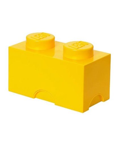 LEGO opbergbox brick 2 - geel