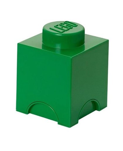 LEGO opbergbox brick 1 - donkergroen
