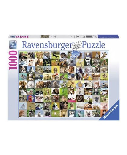 Ravensburger 99 vrolijke dieren puzzel - 1000 stukjes