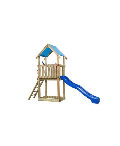 SwingKing speeltoren Lizzy met glijbaan - blauw