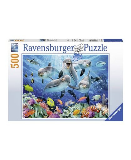 Ravensburger puzzel Dolfijnen in het koraalrif - 500 stukjes