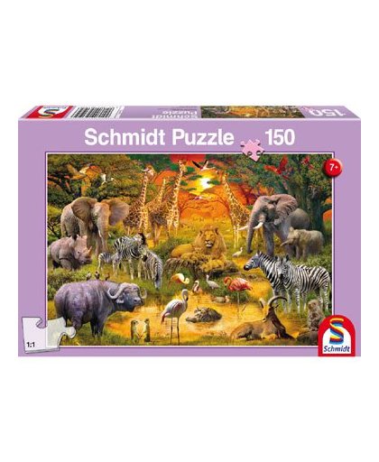 Animals in Africa puzzel - 150 stukjes