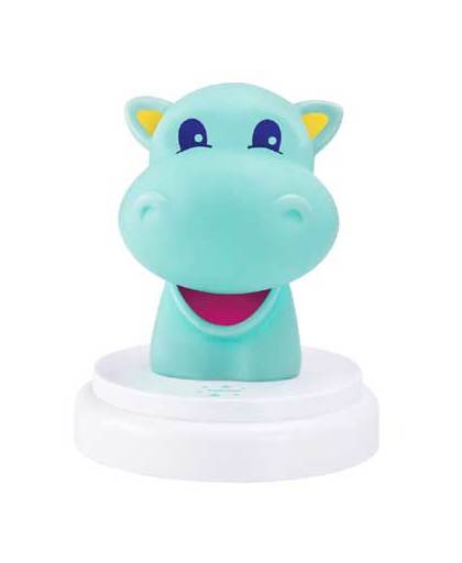 Alecto Silly Hippo nachtlampje - blauw