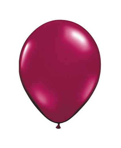 Metallic ballonnen - 30 cm - 100 stuks - wijnrood