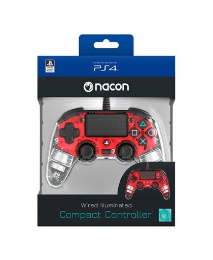 PS4 Official Wired LED Controller - rood