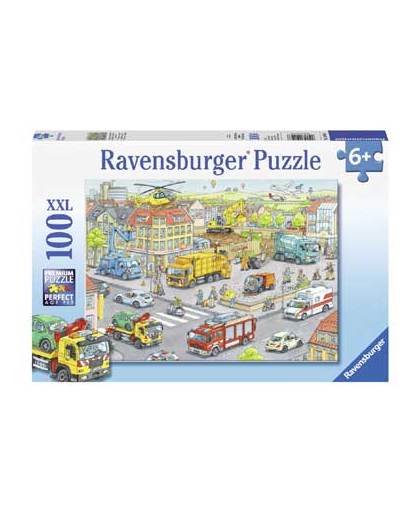 Ravensburger Voertuigen in de Stad Puzzel 100 stukjes