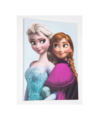 Disney Frozen canvas Elsa en Anna - 70 x 30 cm - mdf - blauw/paars