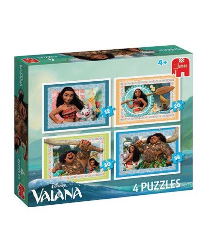 Jumbo 4-in-1 puzzel Disney Vaiana - 12 + 20 + 30 + 36 stukjes