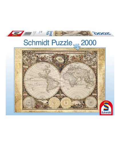 Schmidt puzzel Historical Map 2000 stukjes