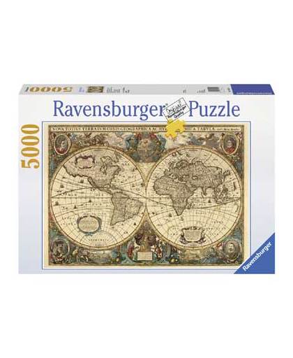 Ravensburger puzzel antieke wereldkaart 5000 stukjes