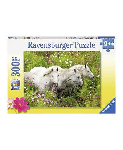 Ravensburger XXL puzzel paarden tussen de bloemen - 300 stukjes