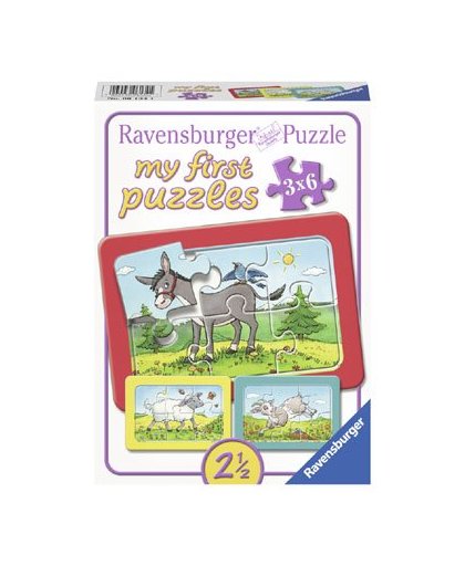 Ravensburger Mijn eerste puzzels puzzel Ezel + schaap en geit - 3 x 6 stukjes