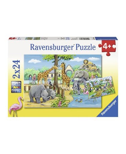 Ravensburger puzzelset welkom in de dierentuin - 2 x 24 stukjes
