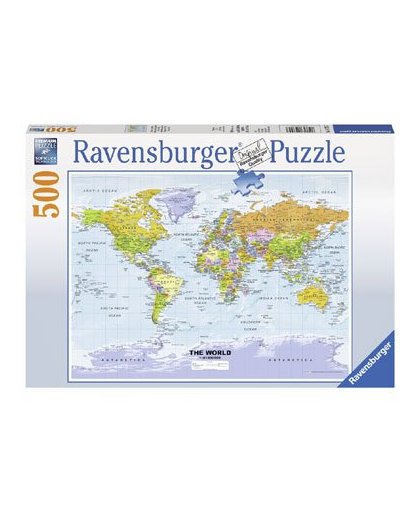 Ravensburger puzzel Politieke wereldkaart - 500 stukjes