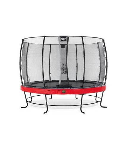 EXIT Elegant Premium trampoline ø427cm with safetynet Economy - red