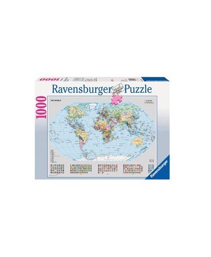 Ravensburger puzzel Politieke wereldkaart 1000 stukjes