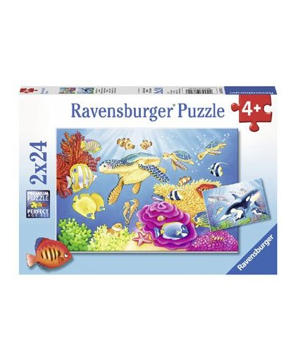 Ravensburger puzzelset kleurrijke onderwater - 2 x 24 stukjes