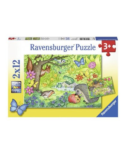 Ravensburger puzzel dieren in onze tuin - 2 x 12 stukjes
