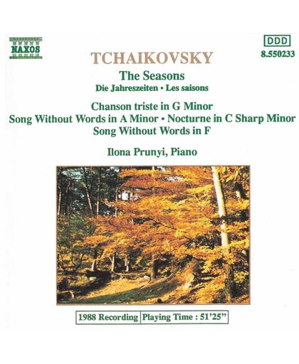 Tchaikovsky: The Seasons, etc / Ilona Prunyi