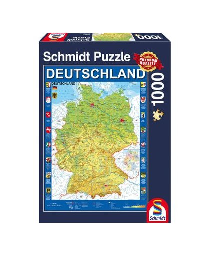 Landkaart Duitsland - 1000 stuks