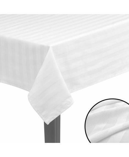 vidaXL 5 pcs Tablecloths Cotton Satin White 130x250 cm