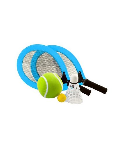 Angel Sports racketset in rugzak 2 spelers - blauw