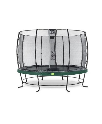 EXIT Elegant trampoline ø427cm with safetynet Economy - green