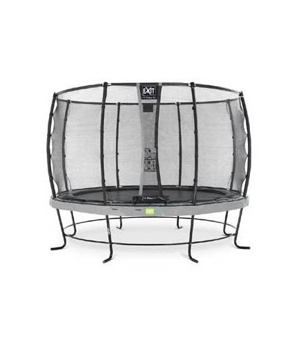 EXIT Elegant trampoline ø427cm with safetynet Deluxe (Grey)