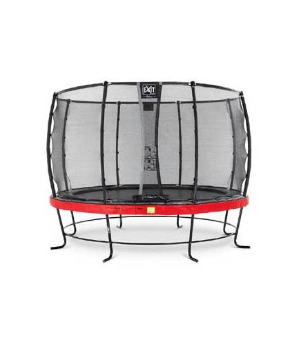 EXIT Elegant trampoline ø427cm with safetynet Deluxe - red