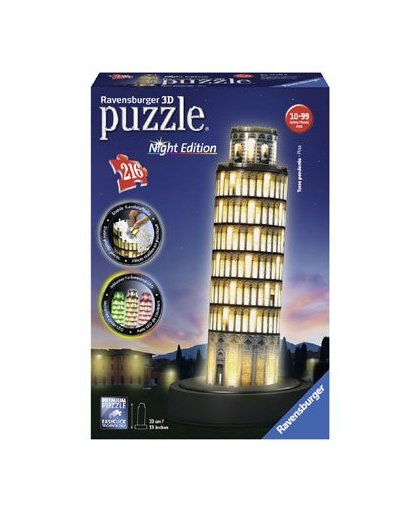 Ravensburger 3D-puzzel Toren van Pisa bij nacht - 216 stukjes
