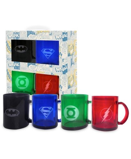 DC Universe: Set Of 4 Translucent Mugs