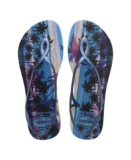 Havaianas Luna Sandals White Blue Size 2-3