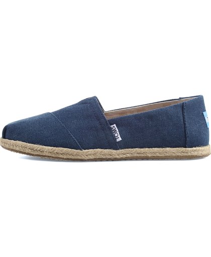 Toms Shoes Navy Washed Canvas Size 3.5