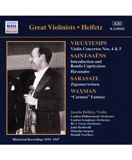 Jascha Heifetz - Vieuxtemps: Violin Concertos nos 4 & 5; Saint-Saens