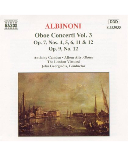 Albinoni: Oboe Concerti Vol 3 / Camden, Alty, Georgiadis