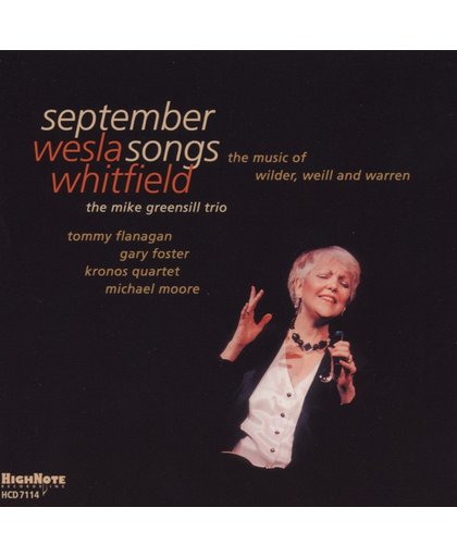 September Songs: Music Of Wilder Weill &Amp; Warren