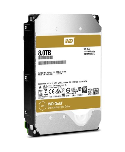Western Digital Gold HDD 8000GB SATA III interne harde schijf