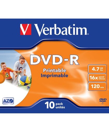DVD-R 4,7 GB Wide Inkjet Printable ID Brand