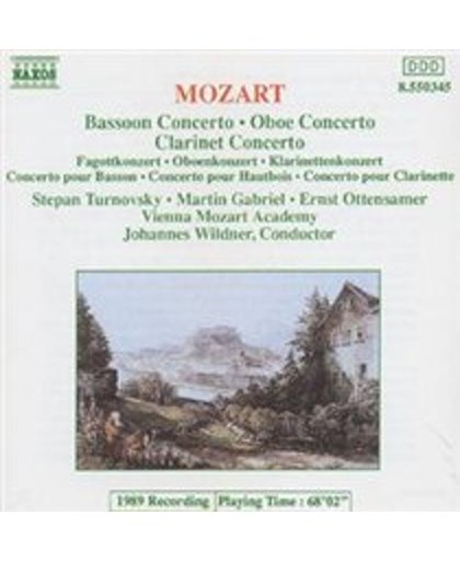 Mozart: Bassoon Concert, Oboe Concerto, Clarinet Concerto