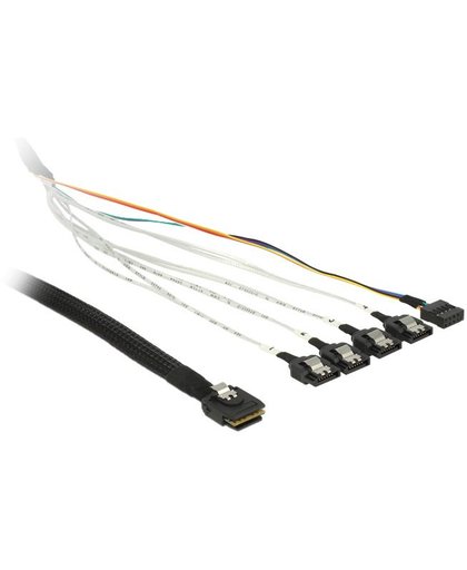 Cable mini SAS SFF-8087 > 4 x SATA 7 pin, 0,5m