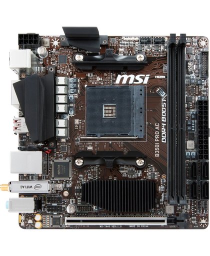 MSI B350I PRO AC Socket AM4 AMD B350 mini ITX