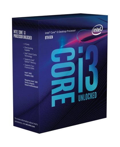 Intel Core ® ™ i3-8350K Processor (8M Cache, 4.00 GHz) 4GHz 8MB Smart Cache Box
