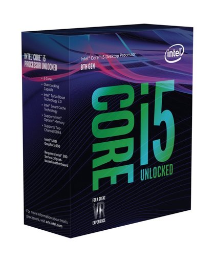 Intel Core i5-8600K processor 3,6 GHz Box 9 MB Smart Cache